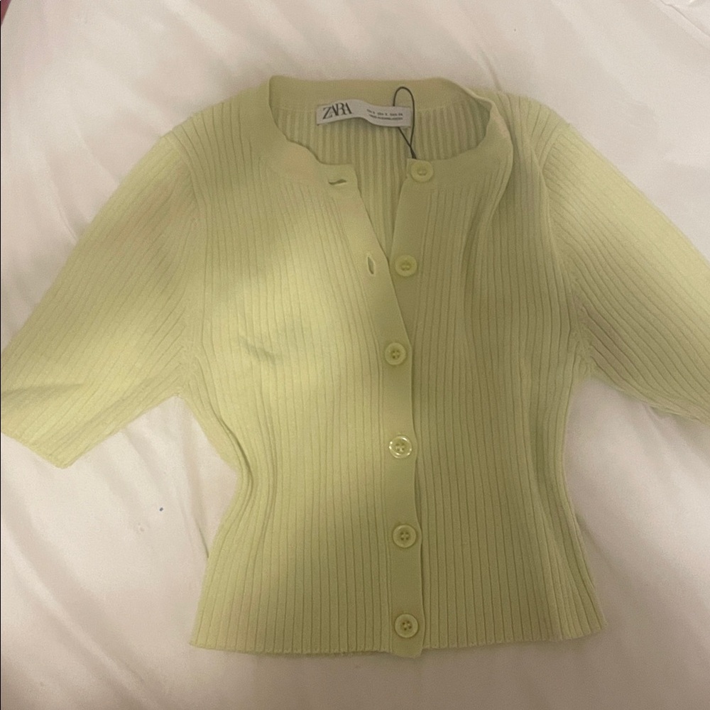 Zara Women’s Lime Green Button Down Shirt